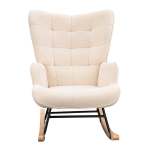 Boucl&eacute; kangast kiiktool k&otilde;rge seljatoega mugav puhketool elutuppa