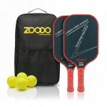 Zoodo P3 T700 s&uuml;sinikkiust Red pickleball reketid komplekt 4 palli USAPA