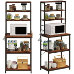 Mitmeotstarbeline riiul vintage retro pruun loft-stiilis k&ouml;&ouml;gikapp 6 riiulit 166 cm