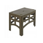 Kokkupandav v&auml;lilaud L, mille kandev&otilde;ime on kuni 80 kg, Timo 70x45x55 cm, oliiviv&auml;rvi