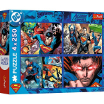 Puzzle Trefl 4x250 &bdquo;Supermani julgus&ldquo; v&auml;rvikad DC stseenid