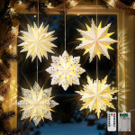 J&otilde;ulupaberist t&auml;hekujuline LED-latern Luxspire, 5 tk
