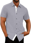 Meeste suvine slim fit l&uuml;hikeste varrukatega s&auml;rk Meilicloth hall suurus L, L