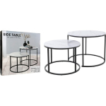 2-osaline kohvilaudade komplekt Set, valge/must