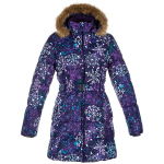 Huppa T&uuml;drukute talvemantel YACARANDA, dark lilac pattern, 116