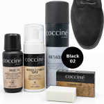 Komplekt (4-&uuml;hes) naturaalsele seemisnahale ja nubukile Coccine&reg; (puhastus + v&auml;rvitaastus + kaitse), must