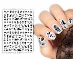Mustad Halloweeni k&uuml;&uuml;nekleebised &ndash; vaim, putukas