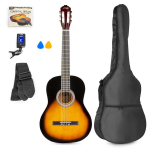 MAX SoloArt klassikalise kitarri sunburst - komplekt