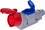 Tarel 16a/5p 400v Ip44 kolmefaasiline pistikupesa 230v pistikupesaga