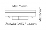 Suma Fan Kwadrat Fkw-k100 v&auml;lisseinavalgusti, hall, Gx53