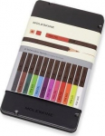 Moleskine akvarellpliiatsikomplekt, 12 v&auml;rvi, metallkarbis