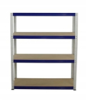 Metallist riiul Helios Hwn 196x180x60cm, 4 riiulit, 175kg/riiul