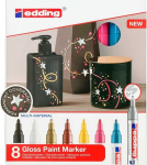 Edding E-750 l&auml;ikiv &otilde;limarker, 2-4mm, 8 v&auml;rvi