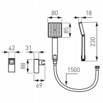 Ferro Amigo roheline du&scaron;ikomplekt, 1 funktsioon, kroom