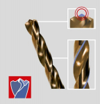 Puuriterad metallile Hss-co Step-tec 7,5 mm, 5 tk.