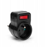 Elektriline pikendusjuhe l&uuml;litiga, must