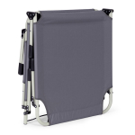 Fishing garden lounger, foldable with mattress and pillow, gray, MultiGarden