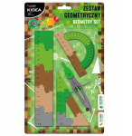 Kidea Geomeetriline komplekt 20 cm 4 elementi, joonlaud, ekstsentrik, nurgam&otilde;&otilde;tja, kompass