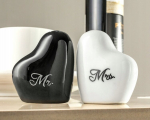 Keraamilised maitseainepurgid "s&uuml;damed" Mr & Mrs