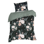 Voodipesukomplekt Eurofirany Rosita 1 must 140x200, lukuga, botaaniline muster