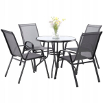 Aiam&ouml;&ouml;blikomplekt Garden Line TIH3514 4 tooli &uuml;mmargune laud hall