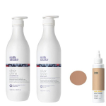 Milk Shake Silver Shine kondicionierius 1000ml + Milk Shake Silver Shine &scaron;ampūnas 1000ml + Milk Shake Direct Colour Blonde Beige 100ml