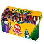Laste v&auml;rvipliiatsid Crayola 96 v&auml;rvi koolipliiatsid koos teritajaga, 96