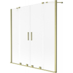 Vannitoa sein Mexen Velar Duo, 150 x 150 cm, harjatud kuld/matt klaas