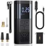 USB-laetav ja kaasaskantav traadita &otilde;hukompressor LIVMAN VC-027 taskulambi, LED-ekraani, LED-valguse, intelligentse t&auml;itmise juhtimise, 4 erineva otsikuga erinevate esemete t&auml;itmiseks ja akupanga funktsiooniga, 2000mAh