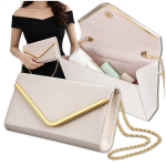 Naiste &otilde;lakott / clutch-kott, &otilde;htune elegantne, beež, Ecru