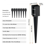 Aiaposti ankur, 8 tk 61x10.2x10.2 cm, must, metall teras