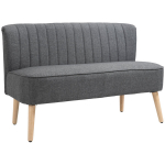 Diivan, 2-kohaline, 117x56.5x77 cm, hall, linase v&auml;limusega kangas