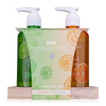 K&auml;teseebi komplekt Accentra SPA kollektsioon puidust alus kahe l&otilde;hnaga 2x290ml