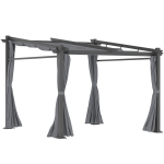 Pergola 2,97x2,95 m, katusega, veekindel, pol&uuml;ester, tumehall
