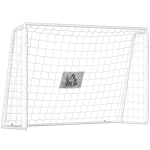 Jalgpalliv&auml;rav 186x62x123 cm Valge Metall