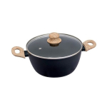 Pyrex pott kaanega Cook&Care, 24 cm, 4,1 l, must