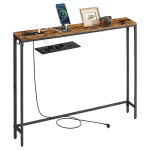Konsoollaud 15x100x80 cm Pruun Must Kiudplaat Teras
