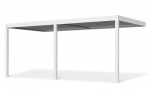 Varikatus Pergola ELEGANCE WALL AUTOMATIC 3x6 LED-valgustusega, valge, seinale kinnitatav