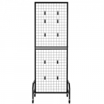 Grid seinapaneelid, 3-osaline liigutatav esitlusstend, 60x164 cm, must, s&uuml;sinikteras