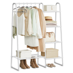 Riidepuu 101.7x40x153.3 cm valge teras hoiustamine