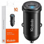 Autolaadija 30W USB-C LED-iga, Automobilinis įkroviklis 30W USB-C su LED