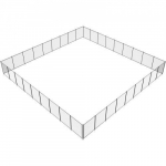 Basseini aed, 1.21x32.91 m, must, eemaldatav laste turvav&otilde;rk