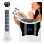 Kolonniventilaator 83 cm valge + kaugjuhtimispult Ruhhy vaikne 45W v&otilde;nkumine