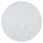 Vannitoa vaip SUPREME ring STONES, kivid, libisemiskindel, pehme - valge, ratas 100 cm