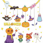Lastetoa akna, seinakleebis - Halloweeni kaunistus