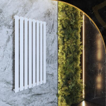 Vertikaalne radiaator dekoratiivne paneelradiaator Granitan Fero 110x60cm 737W valge