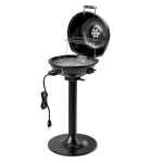 1600W elektriline BBQ grill must, 1600W elektrinis BBQ grilis juodas spalvos