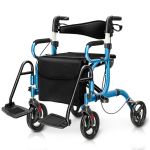 Kokkupandav rollaator 20 cm ratastega, tumesinine