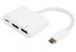 Adapter Vivanco 34293 USB-C HDMI-ks 3-&uuml;hes, 60W PD, USB-A port