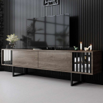 TV-alus Chrome Line, must/pruun